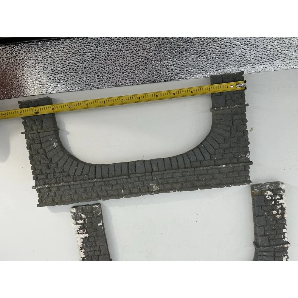Vintage Cut Stone Resin Model Railroad Tunnel Portal Entrance Brick Facade Wall
